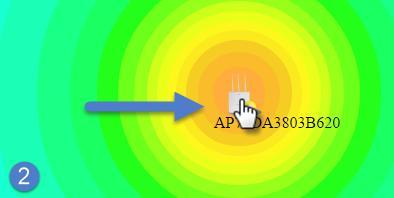 The signal strength for each AP is displayed