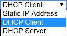 AP, Managed AP, Repeater & Client Bridge Modes address is 8.8.8.8. IP Address Specify the IP address here.