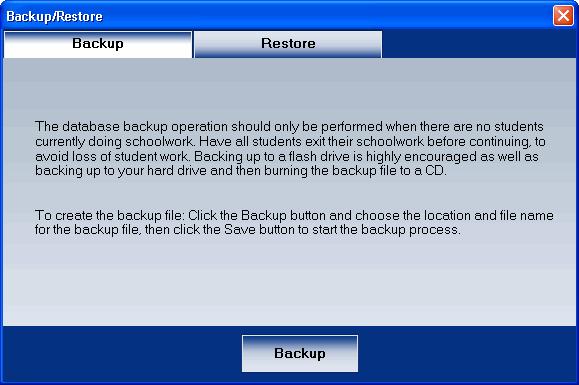 Backing Up Files Backup is a feature that protects all of your data. Performing daily backups of your entire SOS database is critical.