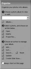 MGI PhotoSuite III SE Organize Organize your photos and other media files into albums.