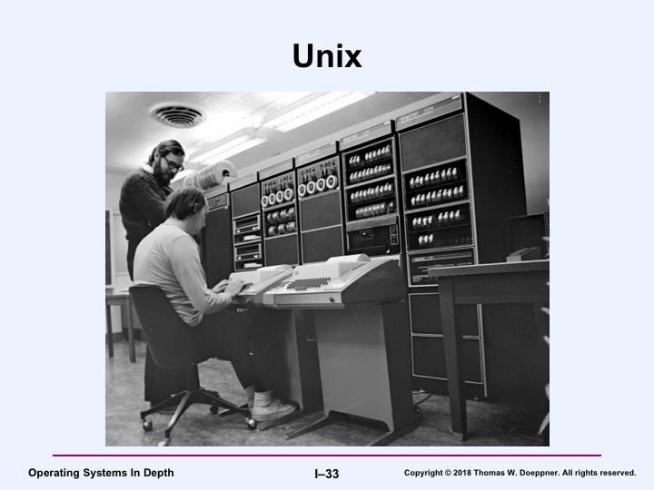 This photo is of Dennis Ritchie and Ken Thompson, the original developers of Unix, in front of a DEC PDP-11. It s from http://histoire.info.free.