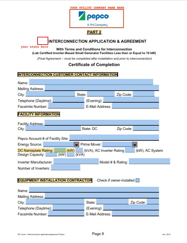 PROOF OF INTERCONNECTION DATE (CERTIFICATE OF COMPLETION) The interconnection date is when the system received a final approval to interconnect.