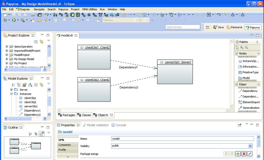 MARTE modeling when the MARTE profile is applied. UML profiles, which is described in the section UMLprofiling. In Papyrus, different UML profiles can be applied.