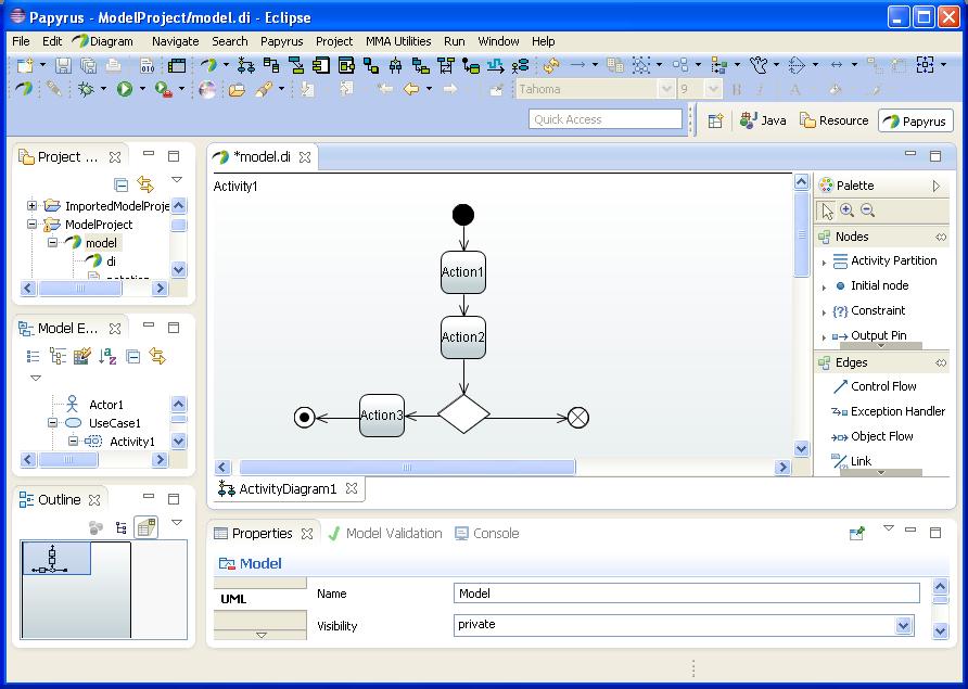 Diagram > Create a new UseCase Diagram from its context menu. An activity diagram is a kind of behavioral diagram and shows flow of control from activity to activity.