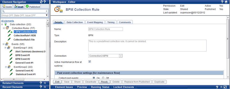 Chapter 3: Using the Analytics Studio 17. Click the Timing tab to define a schedule for collection rule execution. Refer to "Editing RDB collection rules" for description of the available options. 18.