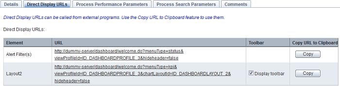 Chapter 3: Using the Analytics Studio Copy URL to Clipboard Select the Copy button to copy the given URL. 10.