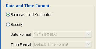 Date and time Format Same as local computer: Select this option, the date and time format will sync with the settings in the locale panel of your computer.