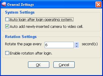 General Settings This section allows you to configure System Settings and Rotation Settings.
