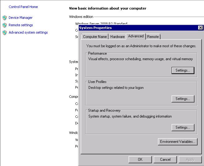 Configure Environment Variables-Failed 69 Configure Environment Variables-Failed If the installer fails to configure the environment variables, then follow the steps given below.