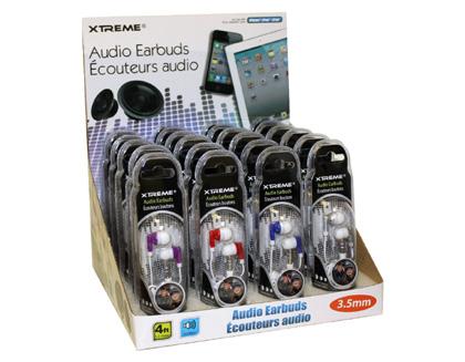 010-93201 Xtreme Soft Audio Earbuds In-Ear Noise Isolation. Includes Small, Medium And Large Pads. 4' Cord For An Easier Reach. For Use With Any Device With A 3.5mm Jack. (Displayed Dimensions: 6.