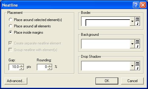 2. Click the dropdown arrow to the right of the Border window and select 1.5 Point. Make sure the Background is set to <None>. 3.