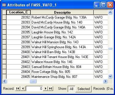 Click the Add Data button in the standard toolbar and navigate to the \nps_agis9\module5\data\vafo\tables directory. Add FMSS_VAFO_1.dbf and LCS_Relate.