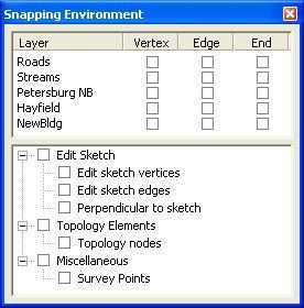 The snapping environment can help establish exact locations in relation to other features.