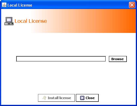 Installation 4. Install the TOPS licence. To install a local License Click Install local license. The Local License dialogue box is displayed. Click Browse. The File Chooser dialogue box is displayed.