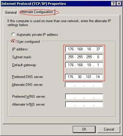 Reference: HOW TO: Use the Alternate Configuration Feature for Multiple Network Connectivity in Windows XP, Microsoft Knowledge Base Article - Q283676 Incorrect Answers A: Hardware profiles are used