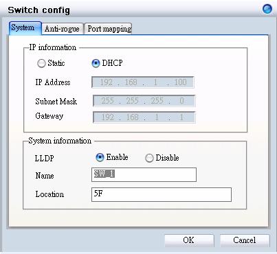 Configure the Wireless System Configure the Wireless Switch In Monitor AP, choose the view by Tree or topology, and double click the wireless switch you want to change the setting, and the