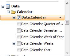 Calendar in the check box list and check it Figure 15 Choose Date