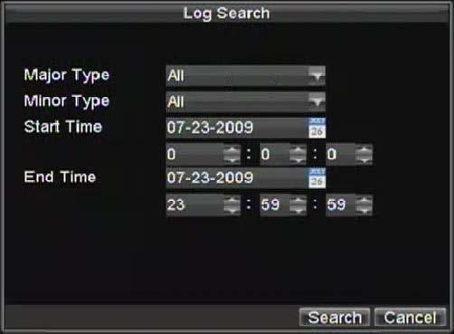 2. Select OK to exit to the previous screen. Viewing System Logs Many events of your DVR are logged into the system logs.