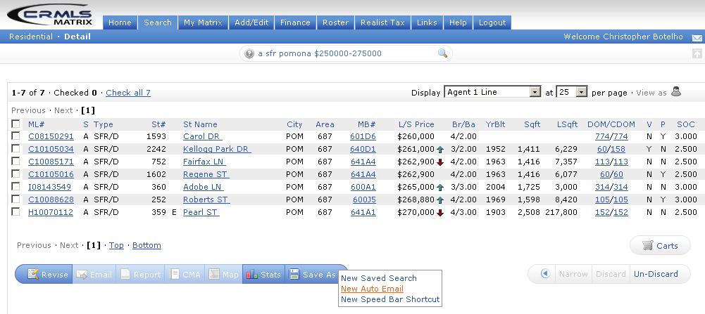 Auto Email Concierge The Auto Email Concierge gives you complete control over listings sent to your clients when using the Auto Email feature.