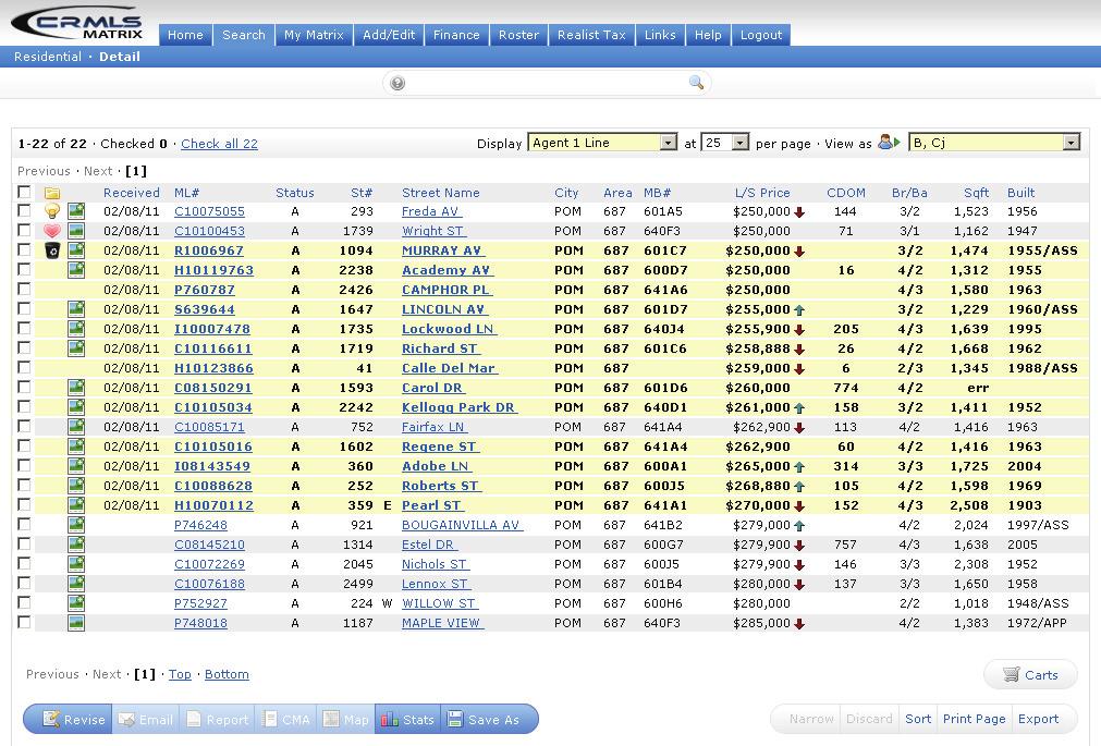 View as Contact When you re viewing a set of search results in the CRMLS Matrix Platform, use the View as Contact feature to view listings as your clients.