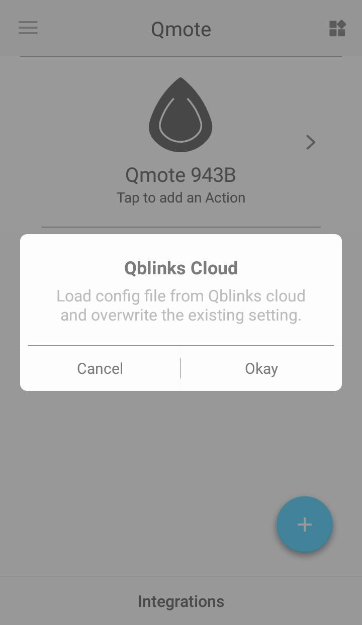 Pair one Qmote device with different phones using the same Qblinks Cloud account Each Qmote can sync one setting file to a Qblinks Cloud account.