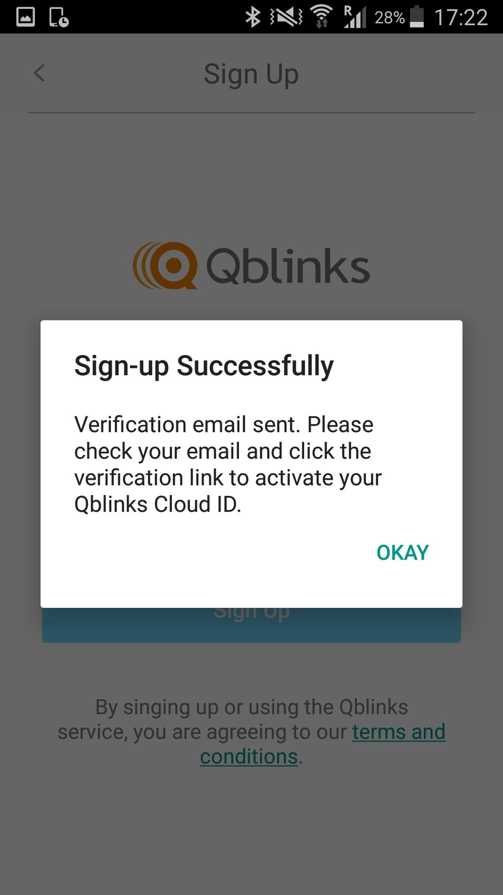 Check your email inbox and activate your Qblinks Cloud