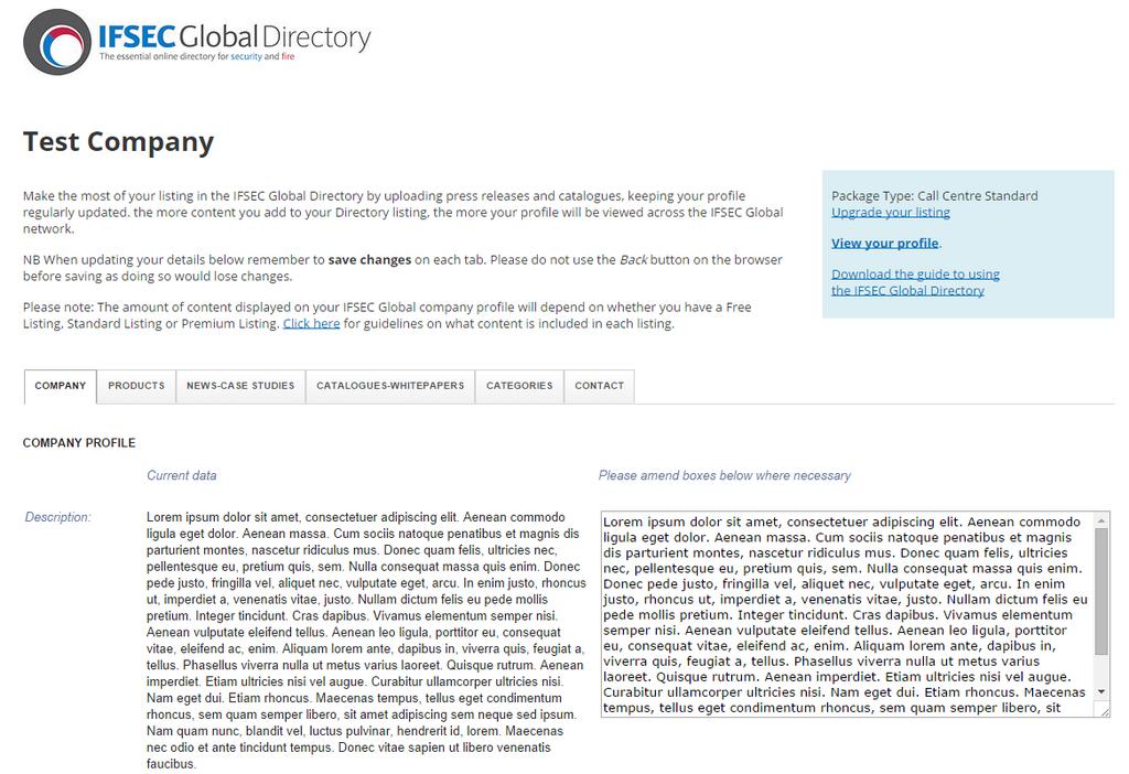 Getting Started We are pleased to introduce our improved self-publishing portal on the IFSEC Global Directory.