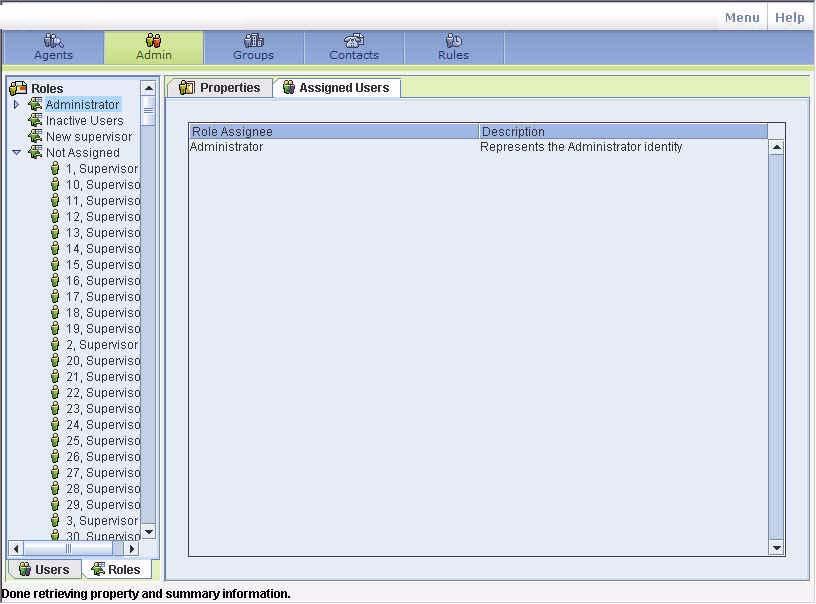 User Administration Standard 02.02 5 Click the Assigned Users tab to view the list of users to whom the role is assigned.