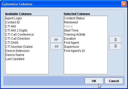 Contacts Standard 02.02 Using Customized Columns 1 Right-click anywhere in the list of contacts displayed on the Contacts tab, and then choose Customize Columns from the pop-up menu.