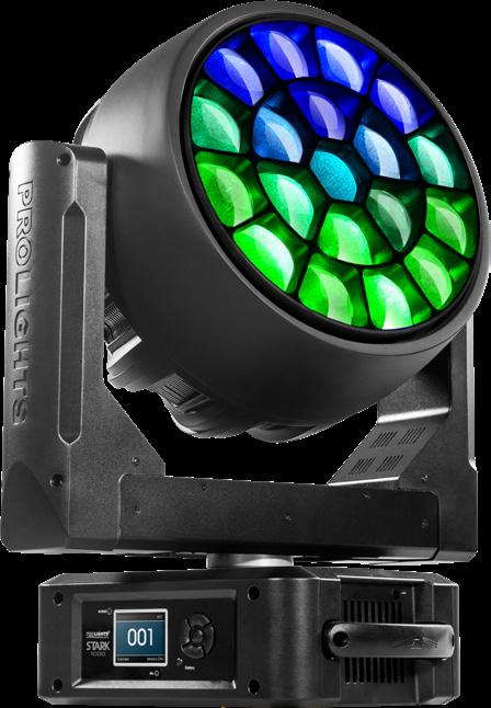 STARK1000 19x40w High power LED Wash-Beam luminaire with pixel mapping STARK1000 is a new generation, high output, LED wash luminaire designed to bring the workhorse LED washlight right up to date.