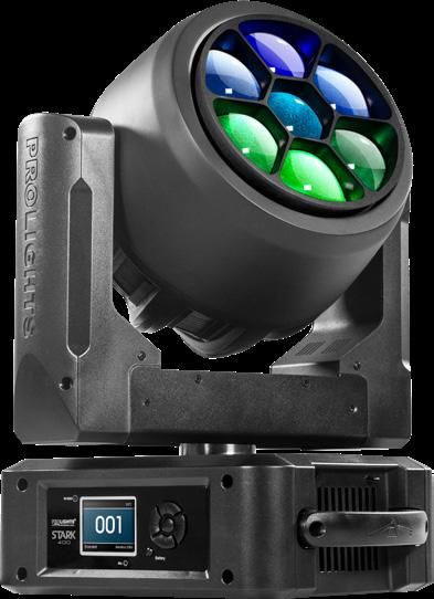 STARK400 7x40w High power LED Wash-Beam luminaire with pixel mapping STARK400 is a new generation, high output, LED wash luminaire designed to bring the workhorse LED washlight right up to date.