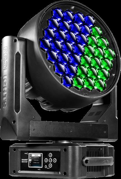 DIAMOND37 37x15w Moving LED Wash with pixel effects DIAMOND37 is the largest of the stunning Diamond LED Pixel-Wash family.