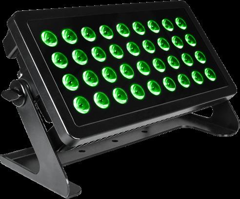 SOLAR 36x8W IP Full color washlight with Wdmx 36x8W RGBW LEDs BEAM ANGLE 25 IP RATE IP 65 for outdoor events SOLAR is a powerful IP65 LED wash luminaire designed to make buildings and outdoor