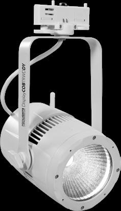 DISPLAYCOBTRWDDY 45W Track- mounted and WDMX Daylight LED fixture 45W White COB Led BEAM ANGLE 60 30 (inc) - 15 (opt) UTILITY DMX512, W-DMX, Track Adapter TECHNICAL SPECIFICATIONS Source: 1x45W White