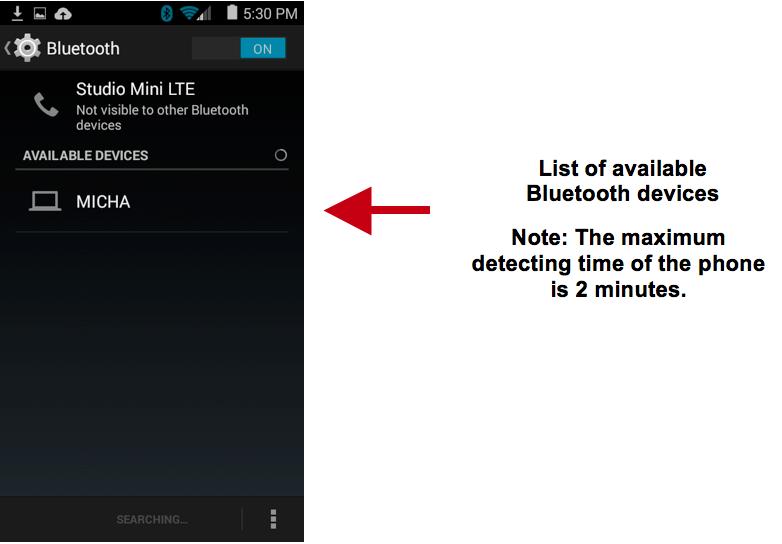 Power on Bluetooth Settings» Bluetooth and select to power on Bluetooth. The Bluetooth icon will appear in the notification bar.
