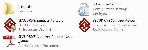 2. PC Sanitization 2.1 Program Package When SECUDRIVE Sanitizer Portable gets connected to the PC, two drives will appear in the Computer browse window.