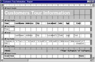 Modify a Report Modifications to the formatting of a report such as bolding column headings or changing the alignment of fields in a column can be made in the Report Design window.