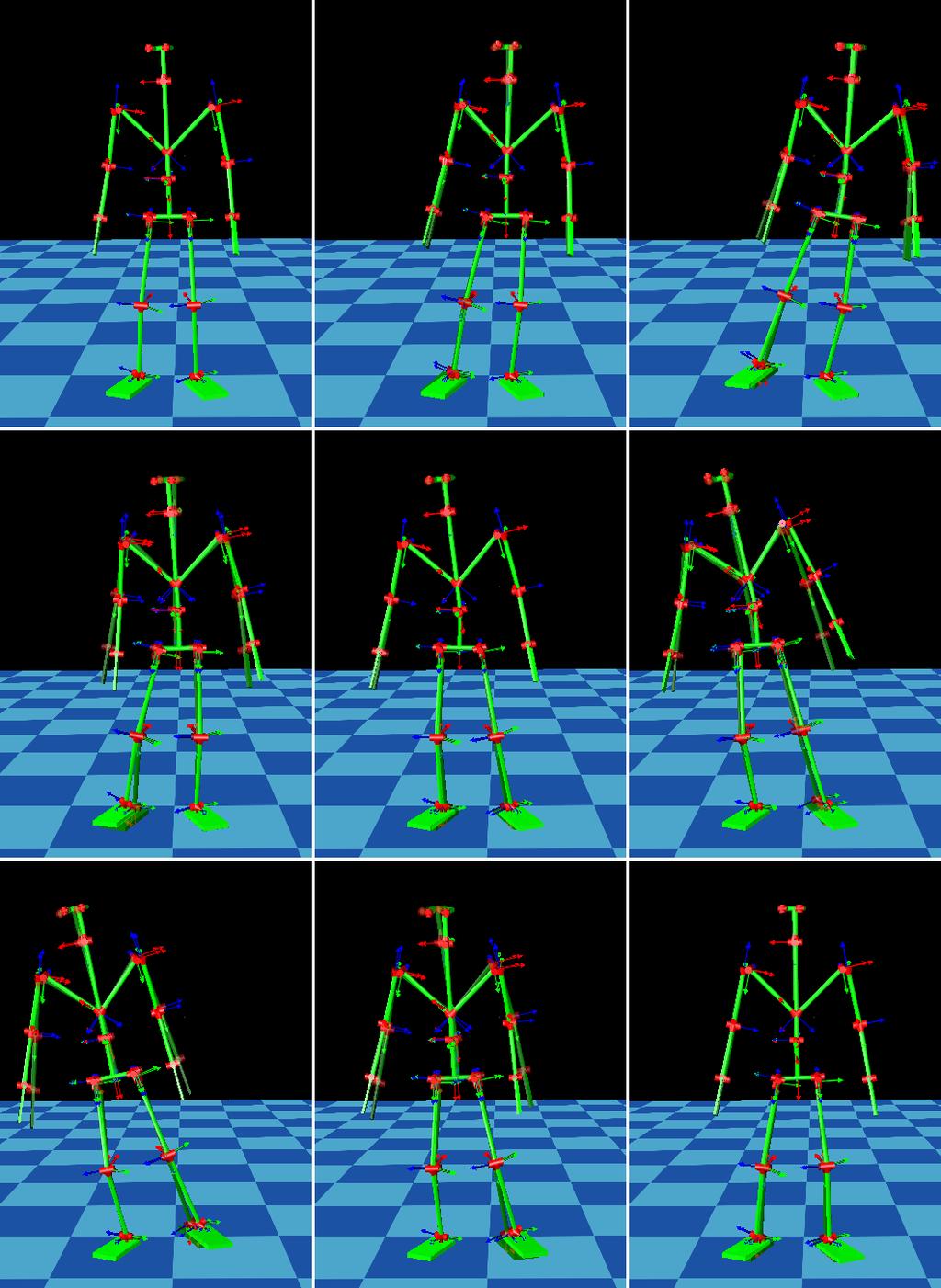 Figure 4.9. Simulated side stepping motion.