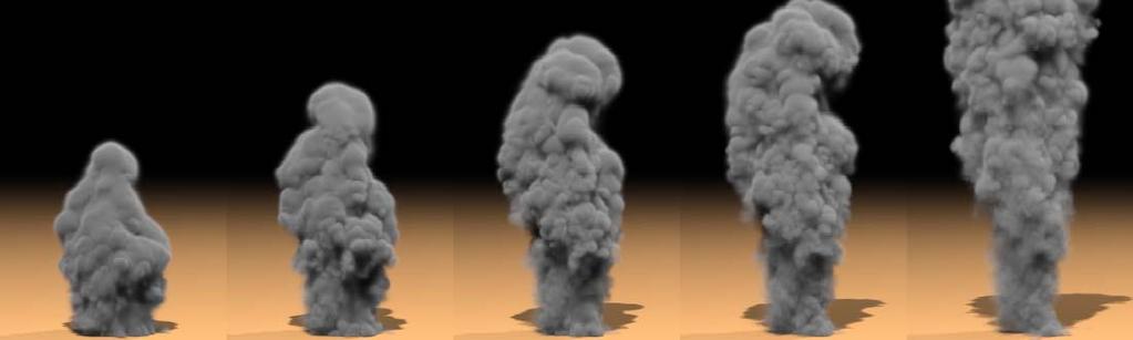 Animating the effects of wind, gases, and smoke Rendering smoke