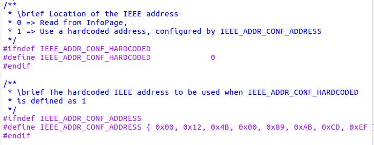 RE-Motes have 2 factory MAC addresses stored in its flash memory, it can be overriden
