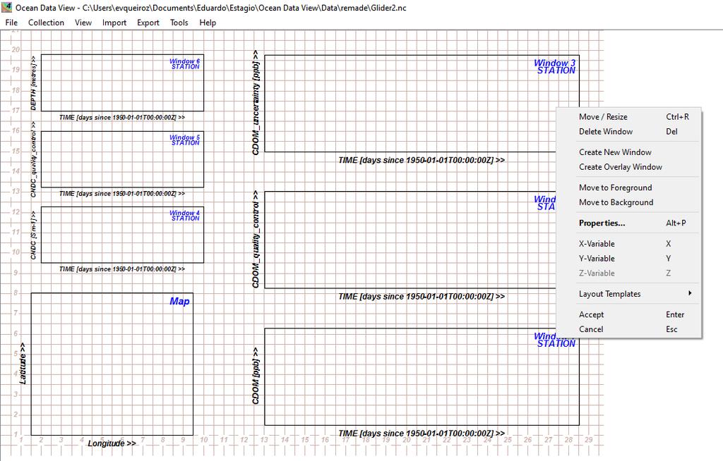 1.4 How to organize Window Layout Define your layout using View, Window Layout and right click on the window to remove or modify them, then click Enter (Figure 3). Figure 3: Defining windows layout.