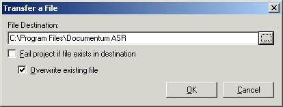 Archive Services for Reports Studio 2 To define the File Transfer task s properties, follow these steps: 1. Right-click the Transfer a File task to open a pop-up menu. 2. Select Properties to launch the Task Properties dialog window.
