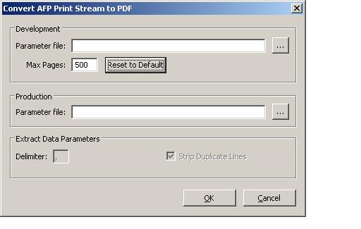 Archive Services for Reports Studio 2 2. Select Configure to launch the Convert AFP Print Stream to PDF configuration console.