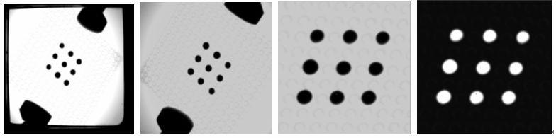 (a) original (1024 1024), (b) correction (950 850), (c) rotation (400 400) and (d) conversion image (400 400).