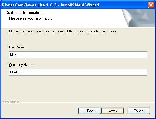 5. Please key in user name and company name for which you