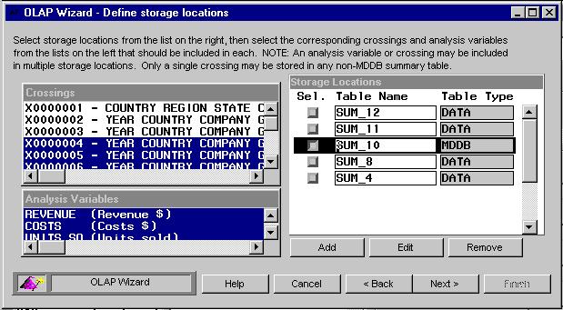 Figure 7: Completed storage locations definition screen. 10.