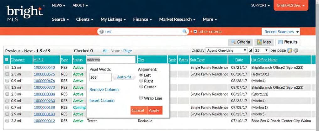 Customize Your One-Line Display The Agent One-Line Display offers basic listing details, making it easy for you to scan through listings and narrow down your results, before you view full listing
