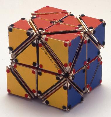 Finally, Figure 18 shows the volume twenty-four 64-block duotetrahedron cube has been completely converted to the volume twenty-four 64-block cube octahedron cube with its cube octahedron core and