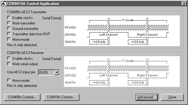 CDB8A. CDB8A.EXE USER'S GUIDE. Main Window The CDB8A Control Panel allows you to view the configuration of the CS8A and the CS80A.