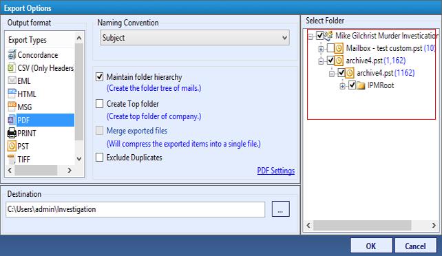 After clicking OK, Exporting status in terms of Export Count is shown by the software : As the process